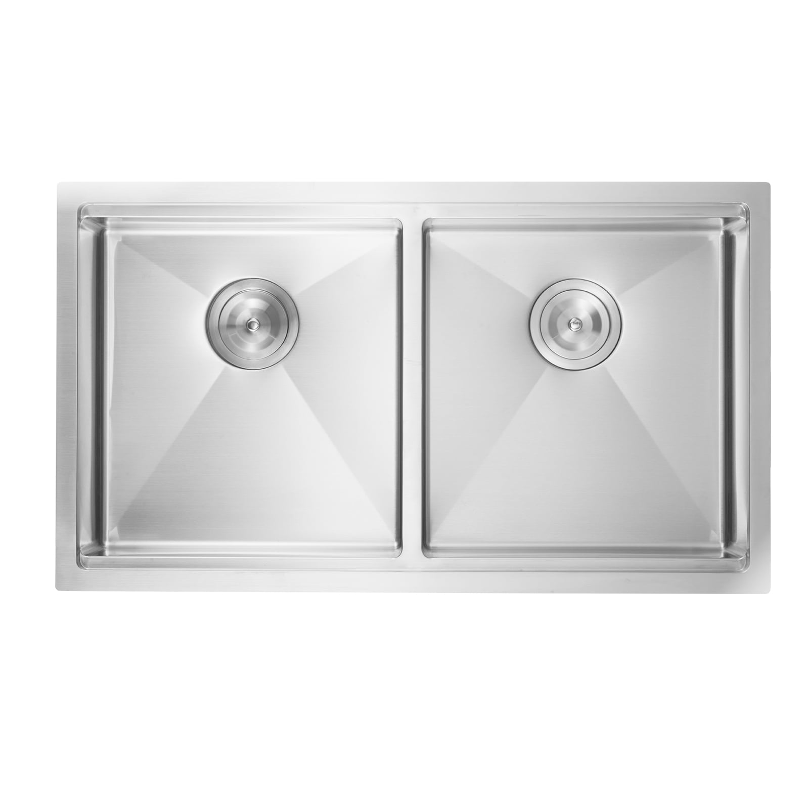 33" Kitchen Sink Undermount Double Bowl Drop-In Basin Stainless Steel Bar_voghion.com